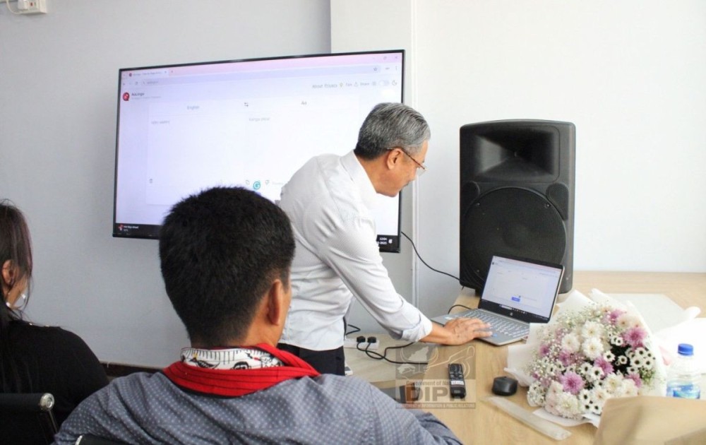 BAN President Mongkum Jamir launching the Ao Lingo website.